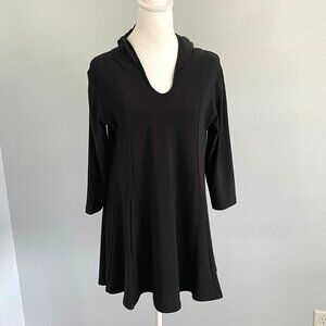 Vintage Sympli black hooded tunic size 10